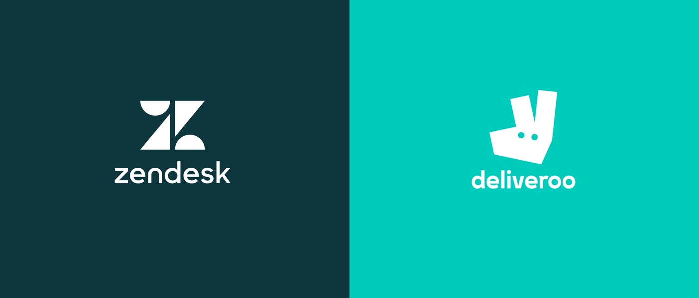 Zendesk logo和Deliveroo logo Zendesk logo和Deliveroo logo
